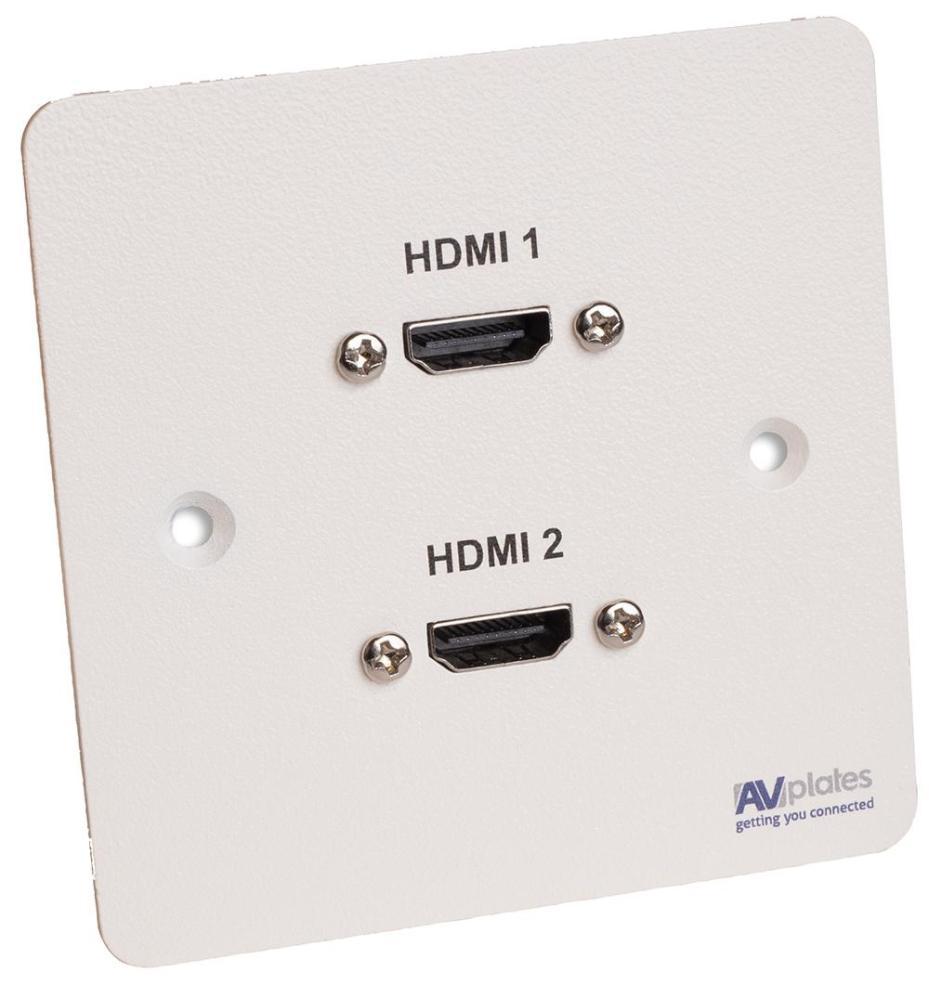 1 Gang 2xHDMI Wall Plate - AVP284