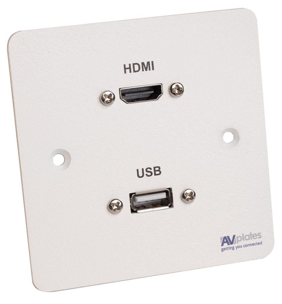 1 Gang HDMI/USB-A Wall Plate - AVP311