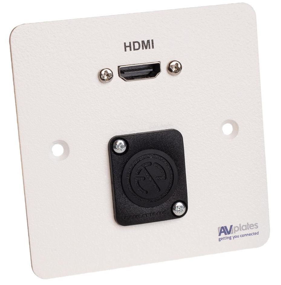 1 Gang HDMI/D-Shell Wall Plate - AVP412