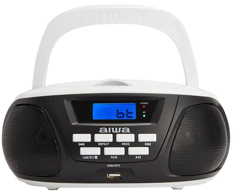 5W Portable Stereo Boombox CD/USB/AUX/FM/BT - BBTU-300