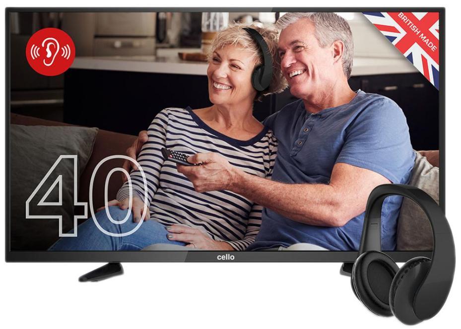 40" Full HD LED TV with Wireless Stereo Headphones - C4020HH