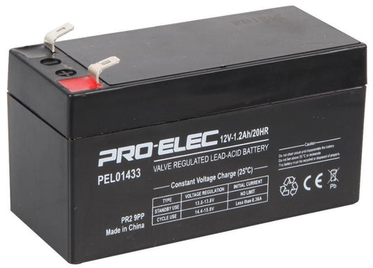 1.2Ah 12V AGM Lead Acid Battery - PEL01433