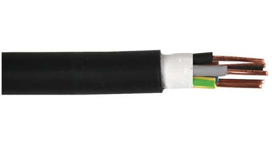 5-Core NYY-J Power Cable, Black, 1.50mm, 50m - PELB0481