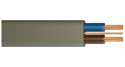 6242Y 2 Core Twin &amp; Earth Cable, Grey, 2.50mm, 5m - BNS25W5