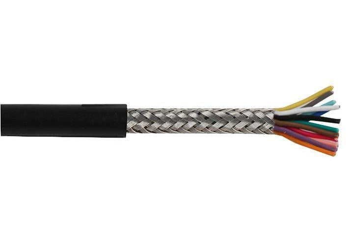 16-2-12A 12 Core Screened Cable, 0.2mm, Black, 25m - MP002407