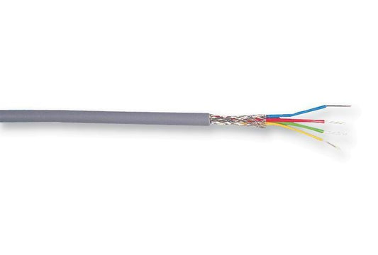 16-2-4C 4-Core Screened Cable, 0.2mm, Grey, 100m - MP002305