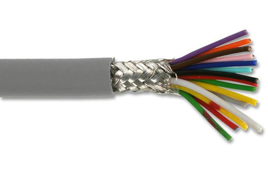 16-2-18C 18-Core Screened Cable, 0.2mm, Grey, 100m - MP002311