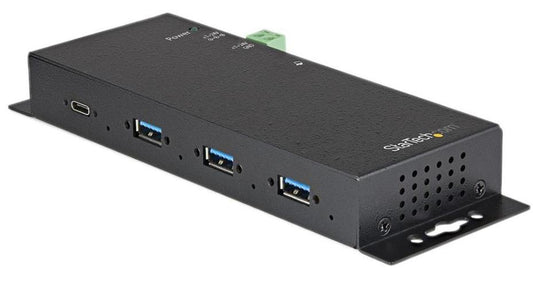 4 Port Industrial USB 3.2 Gen 2 Hub with Surge &amp; ESD Protection, USB-C/USB-A to 1x USB-C 3x USB-A - HB31C3A1CME
