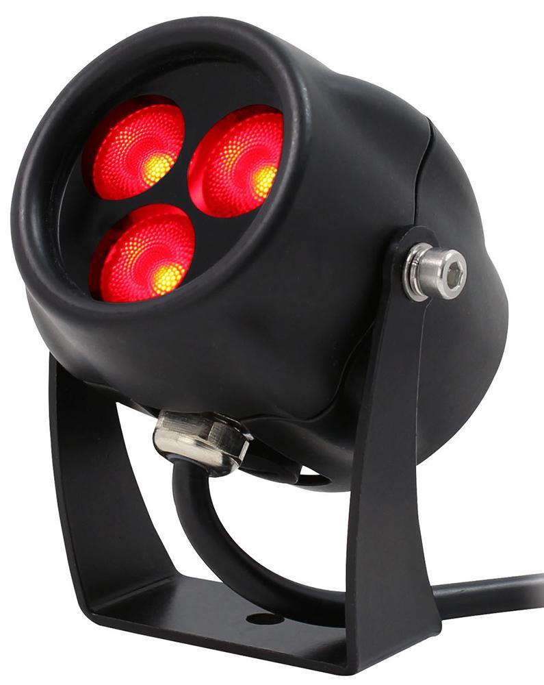 3x1W LED Red Light Fixture, IP65 - LEDJ385