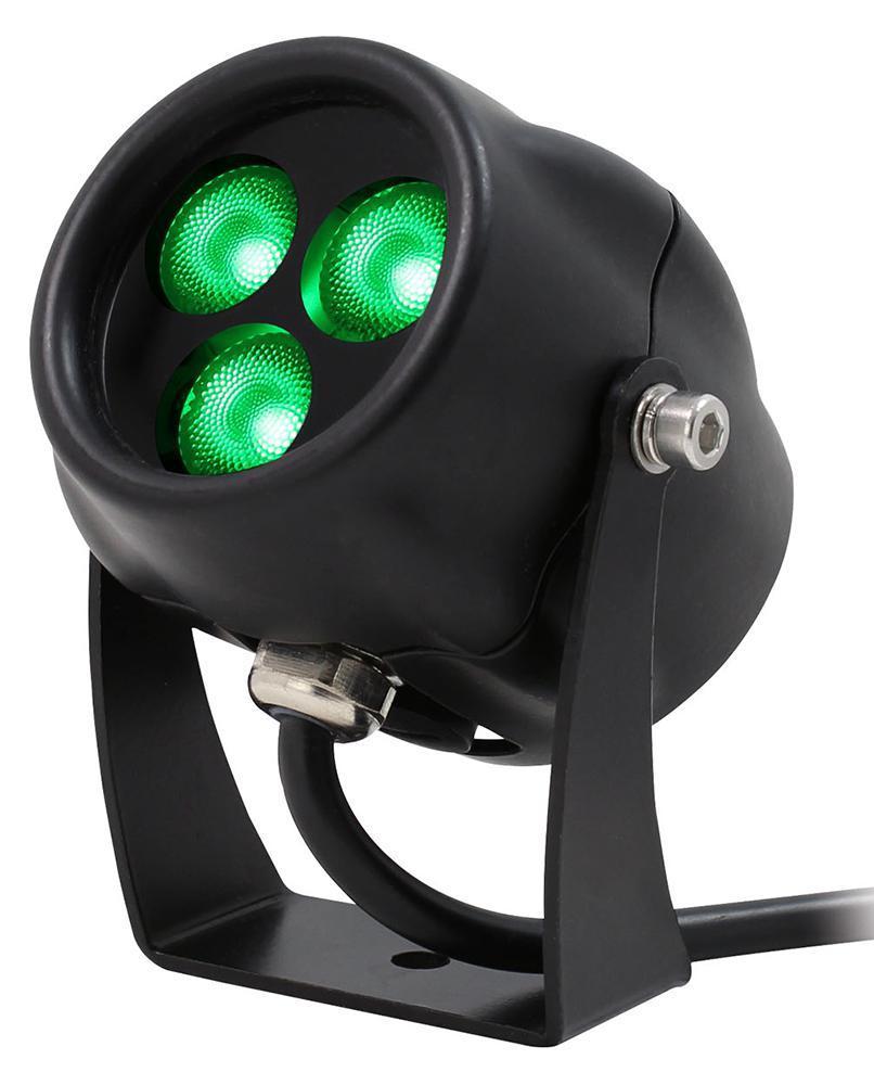 3x1W LED Green Light Fixture, IP65 - LEDJ387