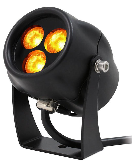 3x3W LED Amber Light Fixture, IP65 - LEDJ392