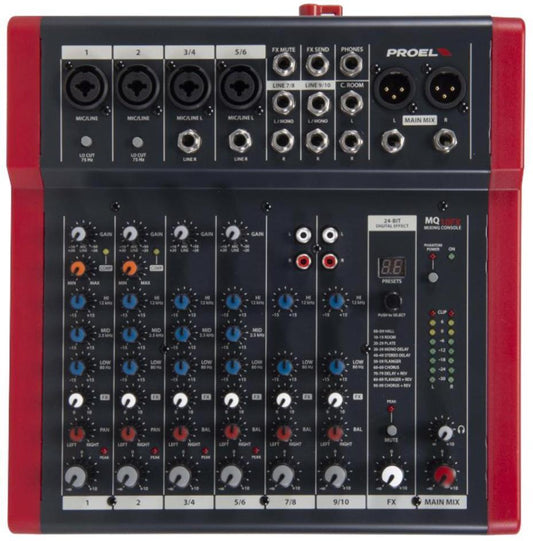 10 Channel Compact Audio Mixer with DSP - MQ10FX