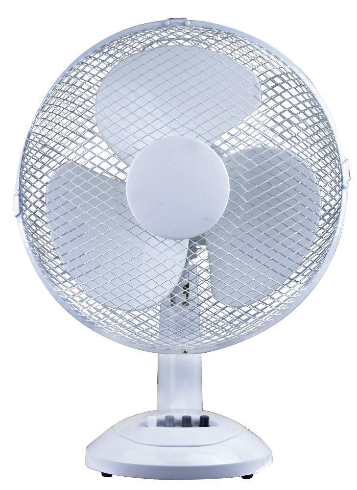 12" DESK FAN, WHITE, EU PLUG - PEL01920-EU