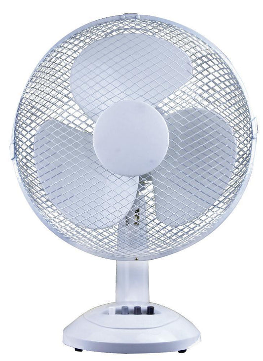 12" DESK FAN, WHITE, EU PLUG - PEL01920-EU