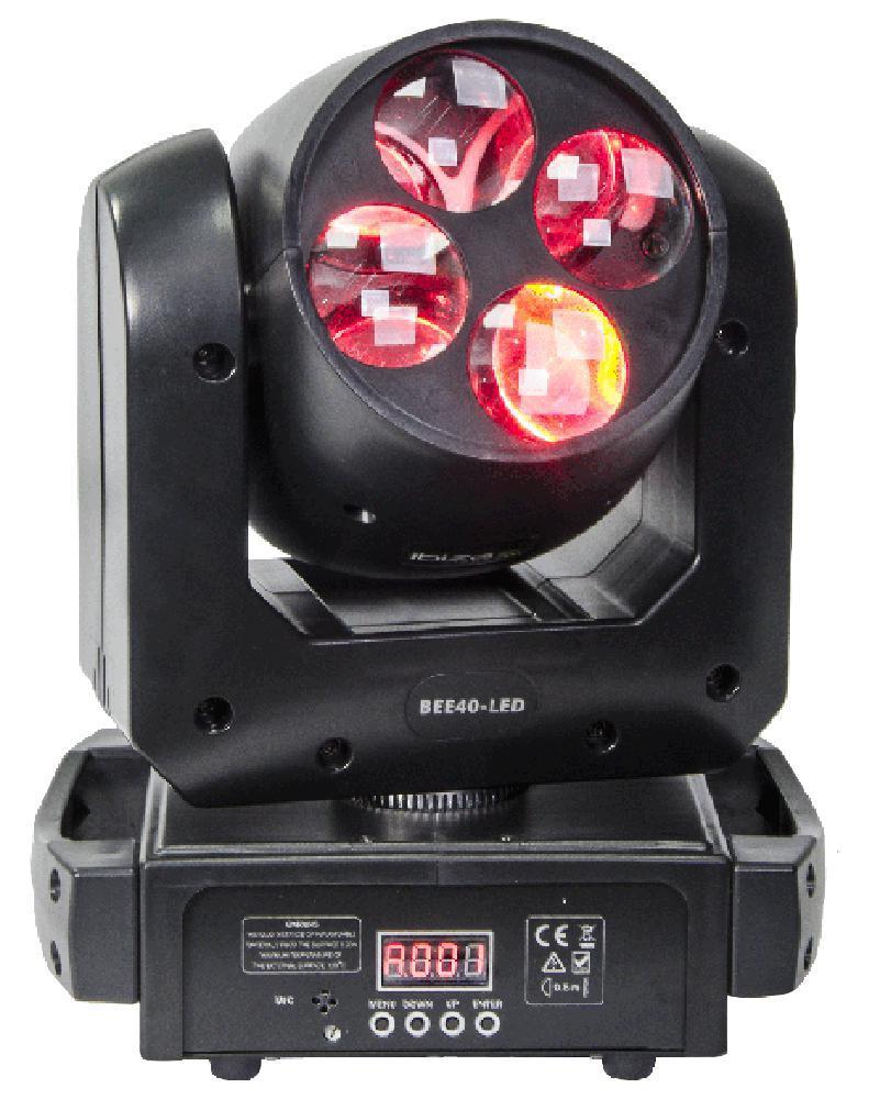 4x10W White LED Moving Head with Colour Wheel - BEE40-LED