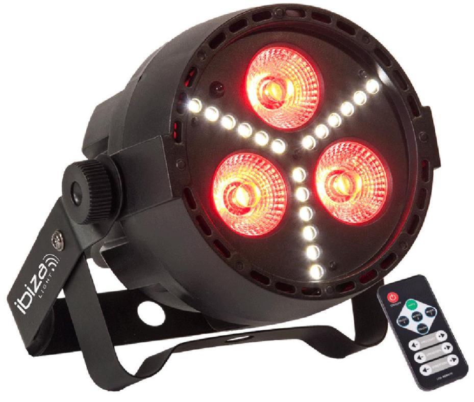 15W LED RGBW Compact PAR Can with Strobe &amp; IR Remote - PAR-MINI-STR