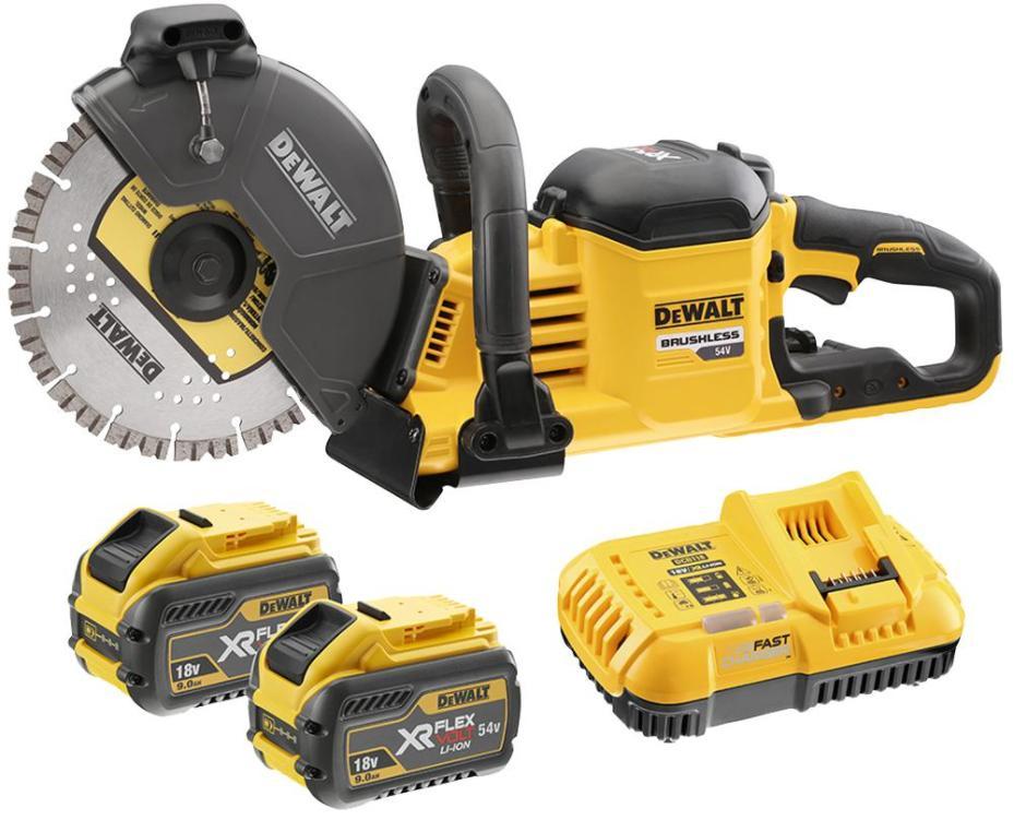 54V XR FlexVolt 2x 9Ah 230mm Li-Ion Cordless Cut-Off Saw Kit - DCS690X2-GB