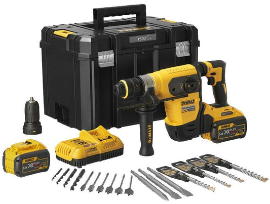 54V XR 2x 9Ah FlexVolt Li-Ion Cordless SDS-Plus Rotary Multi Drill Kit - DCH417X2-GB