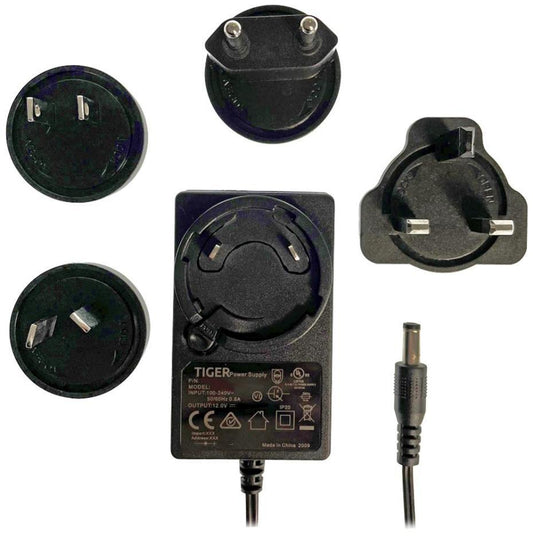 12V, 3A, 36W International Interchangeable Plug In Power Supply, 2.1mm Plug - TP1001