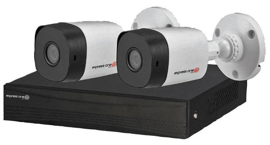 4 Channel DVR with 2x Turret Camera 5MP Kit, 1TB HDD - EXP-4CHN-2BUL-5MP-1TB