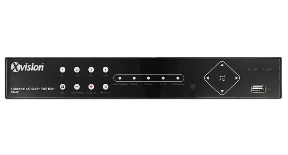 4 Channel 4K/8MP NVR, no HDD - XN4P-2