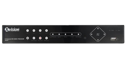 4 Channel 4K/8MP NVR, 1TB HDD - XN4P-2-1T
