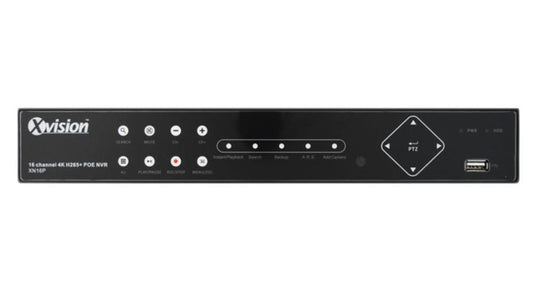 16 Channel 4K/8MP NVR, 4TB HDD - XN16P-2-4T