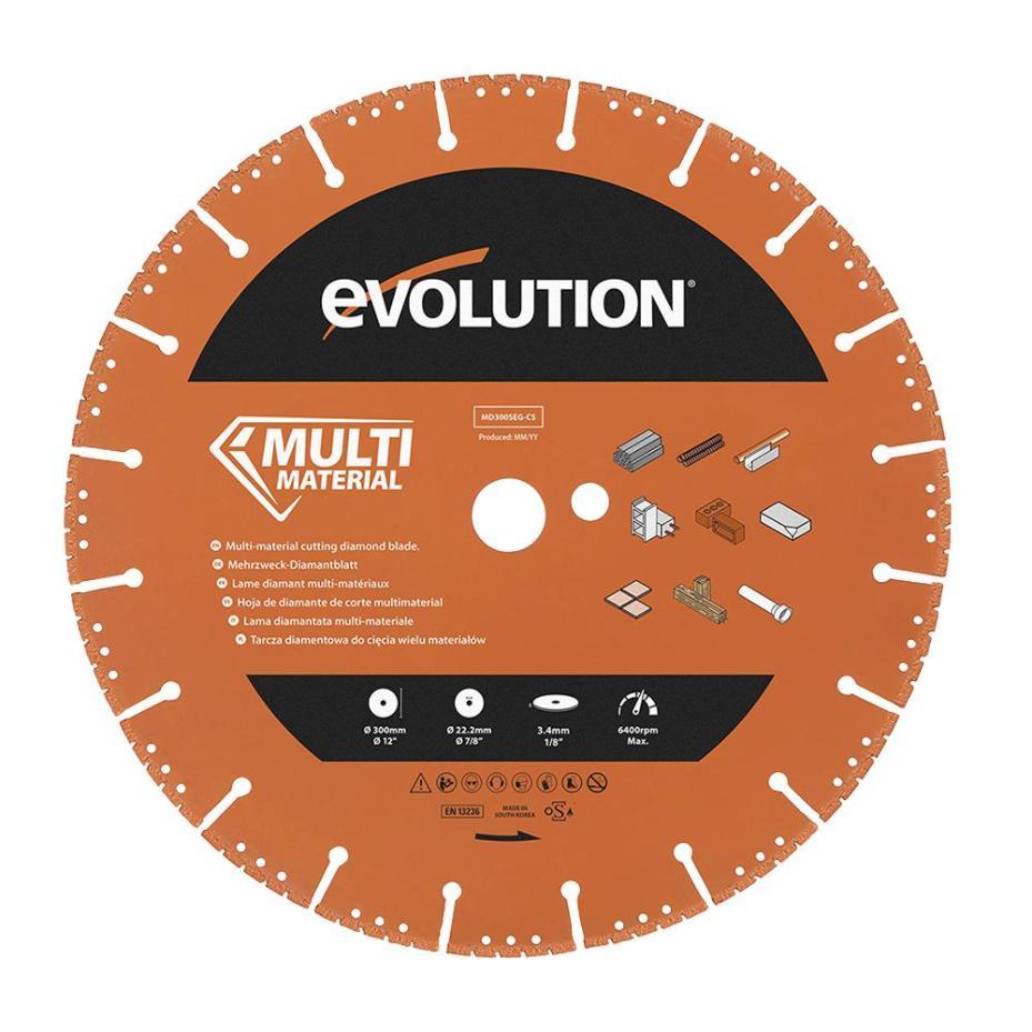 12" (300mm x 22.23mm) Multi-Material Diamond Cutting Blade - MD300SEG-CS