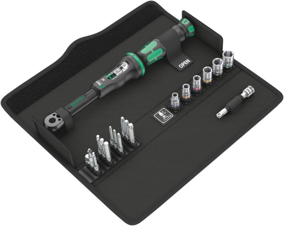 1/4" Click-Torque A 6 Torque Wrench Set, 2.5Nm - 25Nm - 20 Piece Set - 05130110001