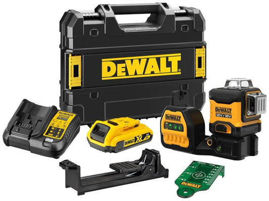 12V / 18V XR 3x360 Green Beam Multi-Line Laser Kit - DCE089D1G18-GB