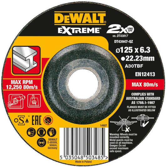 4 1/2" (115mm x 1.2mm x 22.23mm) Angle Grinder High Performance Thin Cutting Discs, 10 Piece Tin - DT43921-QZ