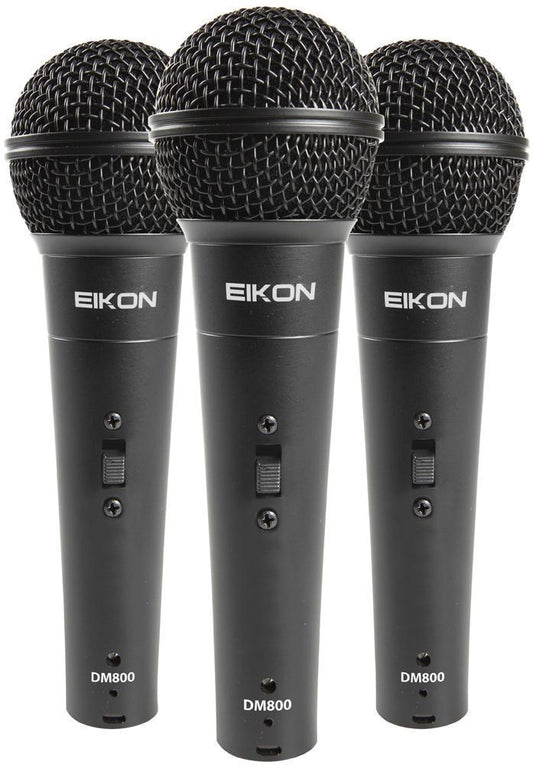 3x Dynamic Cardioid Vocal Microphones Pack - DM800KIT