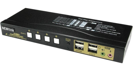 4 Port USB & 4K DisplayPort KVM Switch - NLKVMDP-44