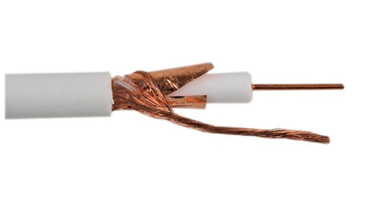 100U Coaxial Cable, White, 100m - C100U100M