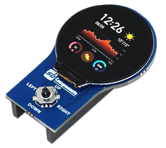 1.28" Round IPS Display with Joystick for Raspberry Pi Pico - SKU21697