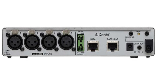 4x4 XLR Analog-Dante Converter with Mixer/DSP - MM-4D-IN-X