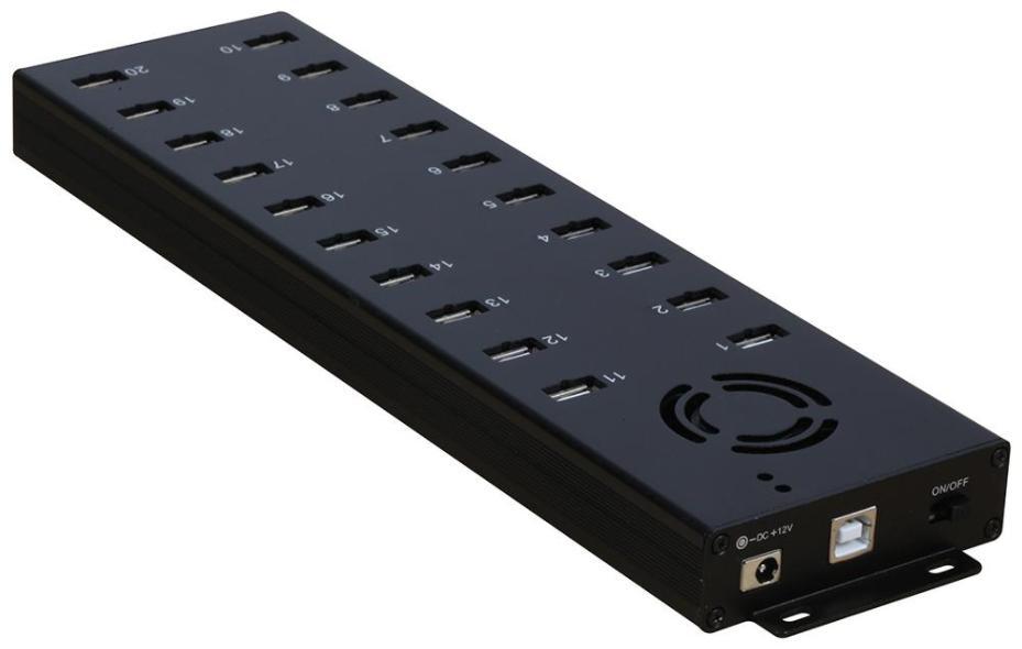 20 Port USB Rapid Charge and Sync Hub - TGR-20P-USB-CS