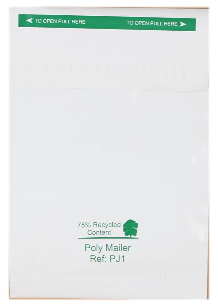 165x240mm White Poly Jacket Mailer Bag - Pack of 100 - 93357