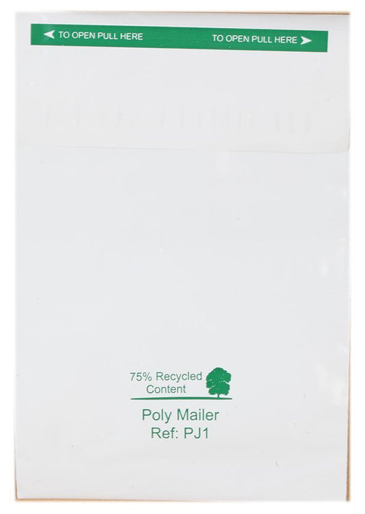 165x240mm White Poly Jacket Mailer Bag - Pack of 100 - 93357
