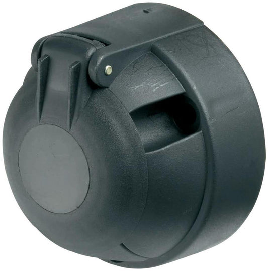 12N 7-Pin Towing Socket, Plastic, No Cut-Out - A0008.