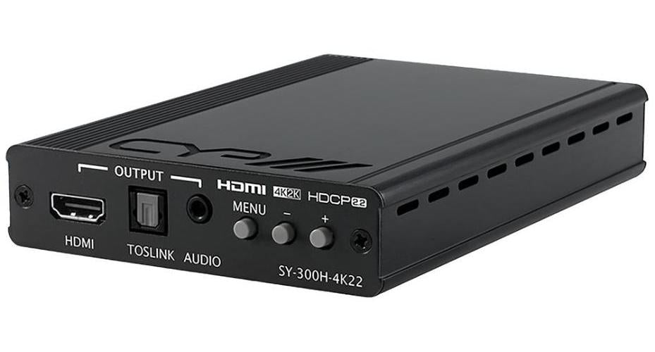 4K HDMI-to-HDMI Scaler with Audio Embed & De-Embed - SY-300H-4K22