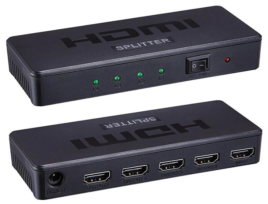 4 Way 4K UHD HDMI Splitter, HDCP 1.4 - C-HDMI-SP-4-E