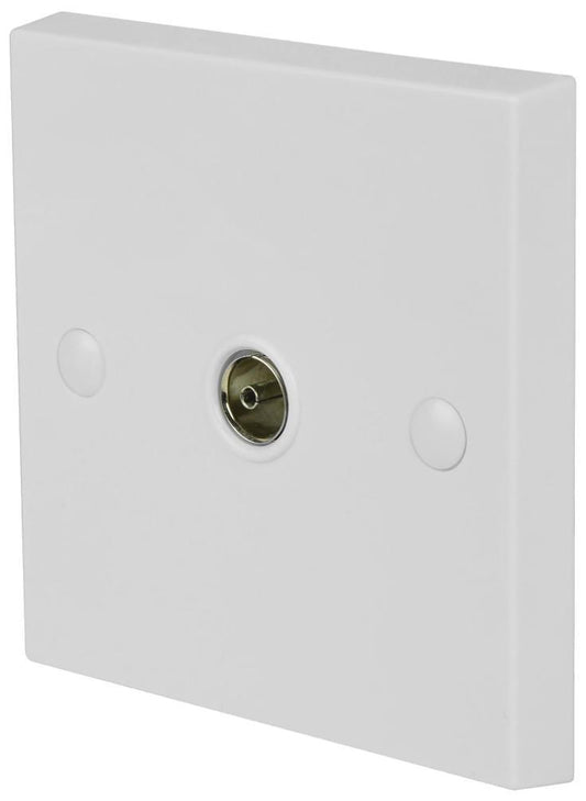 1 Gang TV Aerial Coaxial Wallplate - 123.312UK