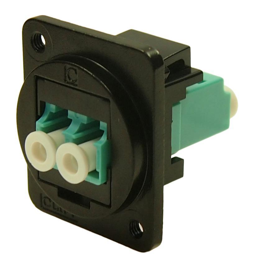 Fibre Optic LC Duplex to LC Duplex Feedthrough Connector, Panel Mount ...