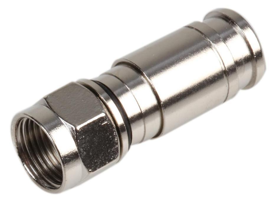 Compression F Connector Plug, 75 Ohm, Pack of 50 - PROCON22