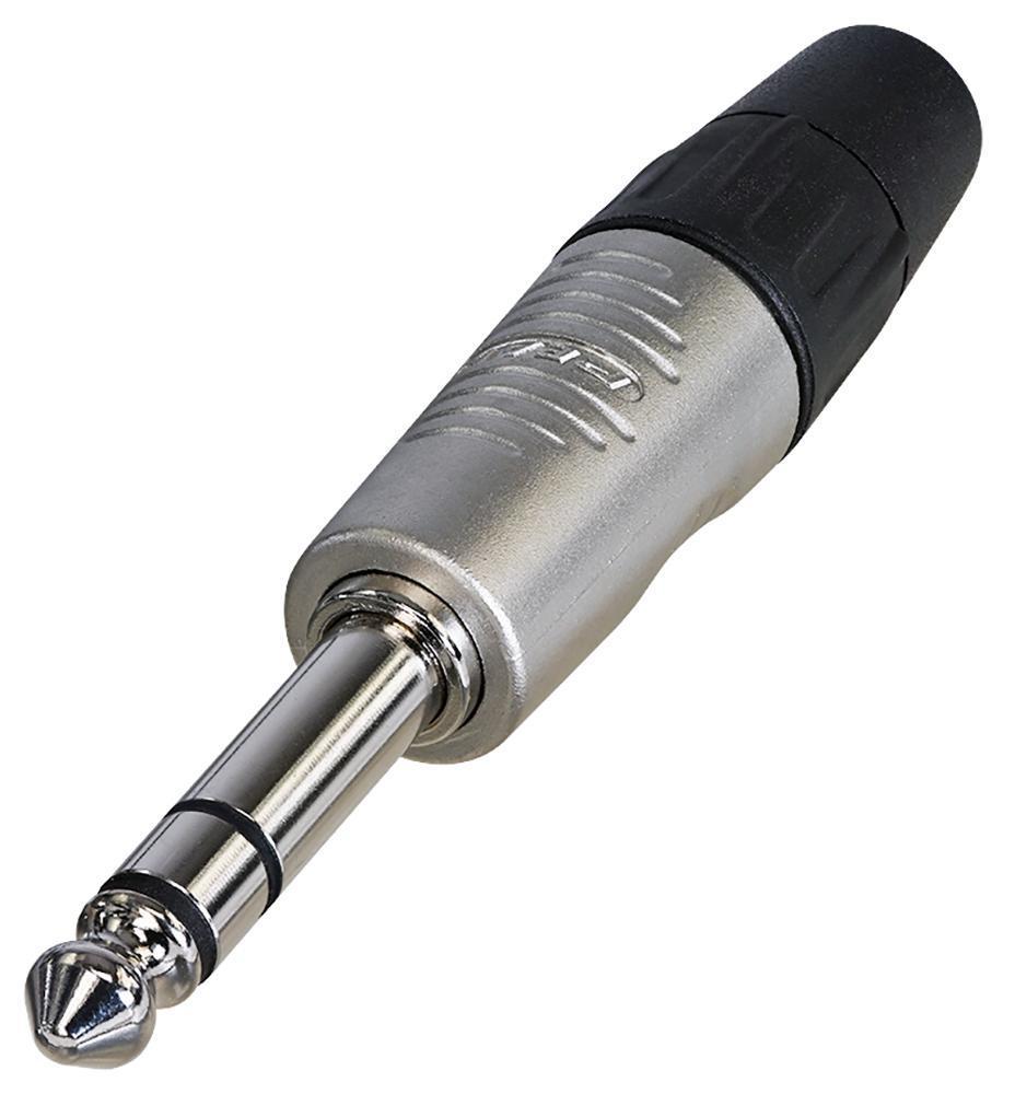 6.35mm 1/4" Stereo Jack Plug, Nickel, Tin Plated Contatcs - RP3C