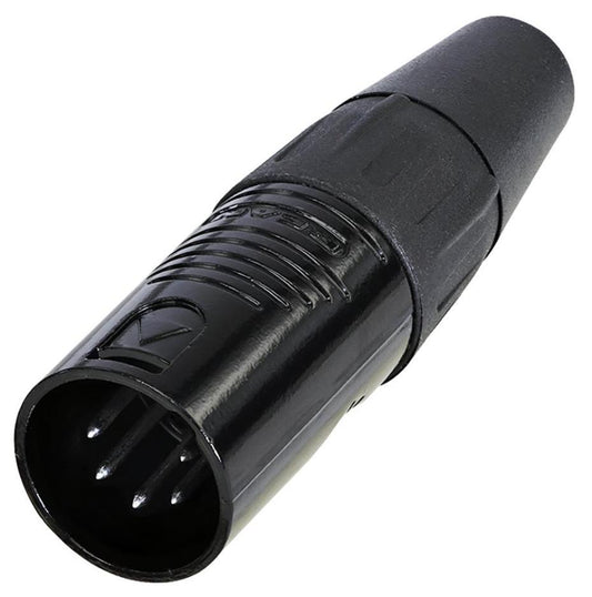 5 Pole XLR Plug, Black, Silver Contacts - RC5M-BAG