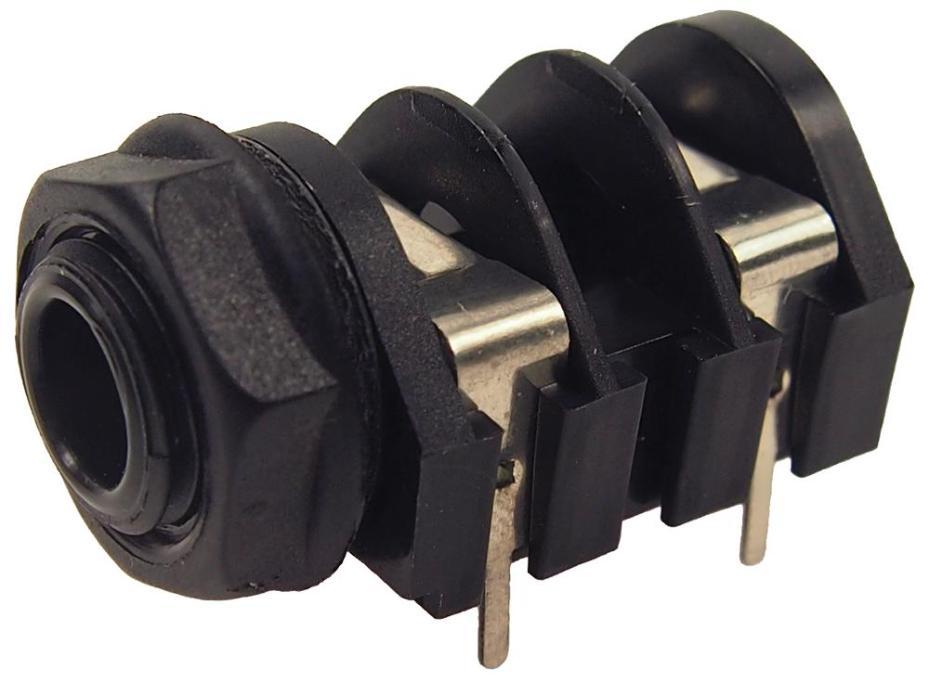 6.35mm 1/4" PCB Mono Jack Socket - CL1166A
