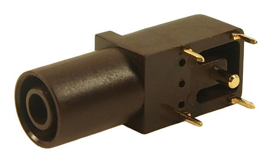 4mm PCB Mount Banana Socket, Right Angle, Brown - FCR7350N