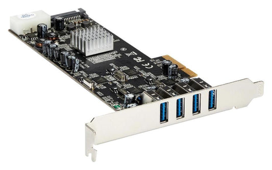 4 Port USB 3.0 5Gbps PCI-Ex Card, 4x USB-A - PEXUSB3S44V